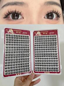 320入組13-14mm 自然黑色人工睫毛,32排漸長增卷,柔軟,十字型樣式,輕盈,可重複使用,每日佩戴和通勤化妝必備,人性化設計緊貼眼部,自然、放大和卡通化效果,對敏感肌膚溫和 - C - 查看 3