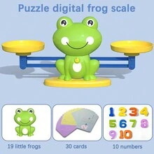 Juguete Educativo Frog Balance Scale Para Niños/as Para Aprendizaje Temprano, Desarrollo Cognitivo Y Numeración, Adecuado Para Niños Y Niñas En Jardín De Infantes - Verde - Ver 7