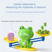 Juguete Educativo Frog Balance Scale Para Niños/as Para Aprendizaje Temprano, Desarrollo Cognitivo Y Numeración, Adecuado Para Niños Y Niñas En Jardín De Infantes - Verde - Ver 5