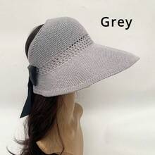 1頂女款夏日新款帽子,韓版時尚大邊沙灘遮陽帽,帶有防uv功能 - A - 查看 10