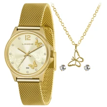 Women's Watch Sets - 金色 - 查看 1