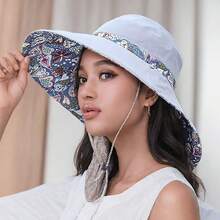 Boho Fashionable And Pretty Sun Hat For Summer Outdoors With Sun Protection, Ladies' Summer/Foldable/All-Match/Cloth Hat/Bucket Hat - Inner Flowerpot Cap - View 2