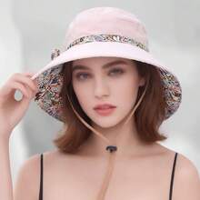 Boho Fashionable And Pretty Sun Hat For Summer Outdoors With Sun Protection, Ladies' Summer/Foldable/All-Match/Cloth Hat/Bucket Hat - Inner Flowerpot Cap - View 3