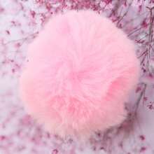 4pcs Lông thỏ Pompom Những quả bóng 8cm Với Đàn hồi Ban nhạc Nhân tạo lông tơ Mềm mại DIY Pom Poms Thủ công Quần áo May vá Thủ công mỹ nghệ Quân nhu - Màu vàng - Xem 5