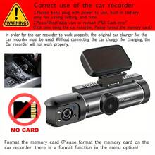 1080P 无线车载记录仪，配备 3 英寸 IPS 屏幕，WiFi 车载摄像头，带循环录制、夜视功能，3 通道摄像头行车记录仪，适用于汽车前后、驾驶、事故记录、证据收集 - 銀色 - 查看 7