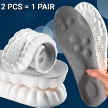 4d按摩鞋墊,採用超柔軟乳膠製成,提供高弧度支撐和醫學假足夾,適用於男女運動跑步籃球鞋