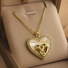 1 Miếng Ngày lễ Mẹ Zirconia Sang trọng Vòng cổ mặt dây chuyền Đối với phụ nữ , Thanh lịch Đồ trang sức Qủa tặng Đối với Mẹ - Vàng - Xem 22