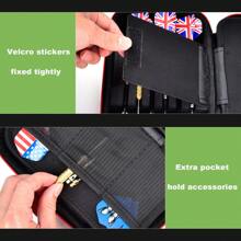 ALKOO Darts Case Holder Bag For 6 12 16 Pcs Steel Soft Tip Darts Storage Organizer With Tips Shafts Flights Extra Accessories Travel Carry Box Only No Darts - Black - View 4