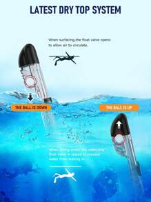 Half Face Snorkel Mask - Foldable, Dry Type, Multifunctional Snorkel Mask With 180° Panoramic View, Anti-Fog & Leak-Proof, Suitable For Adults With Camera Mount Diving Equipment, Beach Essentials, Beach Accessories, Pool Float - Black - View 6
