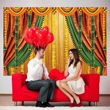 1入組金色萬壽菊花環攝影背景布,完美情人節禮物或婚禮、訂婚派對、攝影工作室裝飾或照片道具,有4種尺寸可選擇 - 彩色 - 查看 8