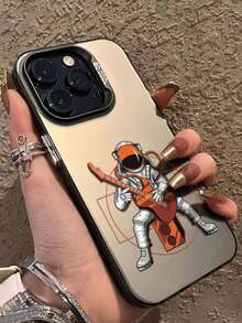 1 Miếng iphone11 12 13 15promax Trong suốt Đen Imd Ốp lưng & bao da điện thoại Với Đàn ghi ta & Hoa văn phi hành gia - Nhiều màu - Xem 2