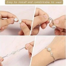 12Pcs Locking Magnetic Jewelry Clasp Magnetic Lobster Clasp Necklace Clasps And Closures Bracelet Extender For Jewelry Making (Gold And Silver)