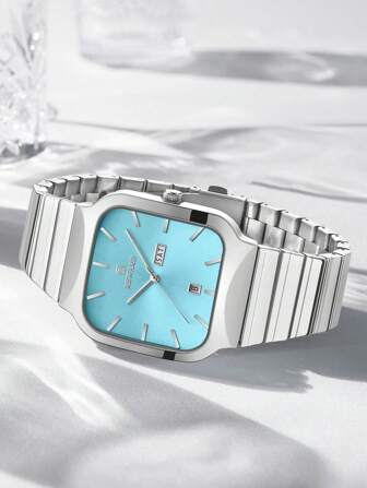  REWARD Men's Quartz Watch Business Fashion Style Timing Calendar Luminous Hands Multi-Functional Men Wristwatch High Quality Gift Classic Design Stainless Steel Watch Band