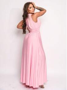 Women Dresses - Baby Pink - View 2