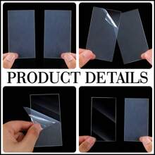 50pcs Transparent Acrylic Table Cards, Acrylic Name Cards, Acrylic Table Number Cards, Blank Acrylic Name Tags, Acrylic Seating Cards, Wedding DIY Table Decor, Party Event Signage (Rectangular)