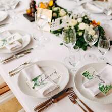 50pcs Transparent Acrylic Table Cards, Acrylic Name Cards, Acrylic Table Number Cards, Blank Acrylic Name Tags, Acrylic Seating Cards, Wedding DIY Table Decor, Party Event Signage (Rectangular)