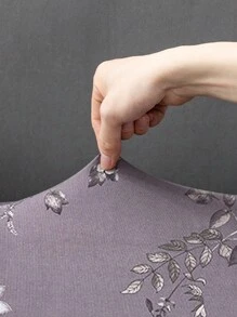 1 cái/2 cái Hiện đại Cổ điển In Bao ghế , Co giãn Polyester Slipcover Đối với Ăn uống Phòng , Chống bụi - màu xám tím - Xem 4