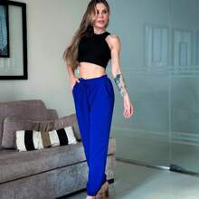 Women Pants - Xanh đậm - Xem 3