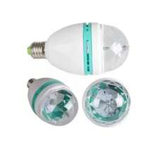 FOCO LED DISCOTECA FULL COLOR   de luz LED giratoria a todo Color para discoteca, Base E27 de 3 vatios, automática, multicolor, para fiestas  y escenarios - Blanco y Negro - Ver 6