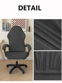 Gaming Chair Cover Computer Seat Chair Covers Elastic Universal Chair Cover Office Home  Household Racing Desk Rotating Slipcovers - Dark Gray - View 3