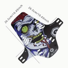 VXM 1pc Lightweight Mountain Bike Mudguard Kit - Easy-To-Install Front And Rear Mudguards For Mountain And Road Bikes - Prevent Mud And Water Splash - Essential Accessory For Bicycles - Black and White - View 2