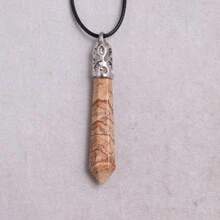 1入組50*10mm天然寶石水晶項鍊PU皮繩情侶禮物吉祥石項鍊六角柱長吊墜項鍊男女珠寶項鍊代理批發 - 天然石 - 查看 10