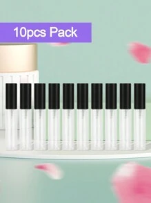10pcs 2ml 3ml 5ml Clear Perfume Spray Bottle,Refillable Empty Sample Bottles, Small Round Plastic Containers,Perfume Spray Bottles,Atomizer Empty Cosmetic Sample Containers,Mini Travel Essentials,Sample Test Tube Thin PET Vials,Portable Perfume Bottle,Plastic Spray Bottle,Empty Mini Clear Perfume Atomizer For Cleaning,Travel, Essential Oils, Perfume