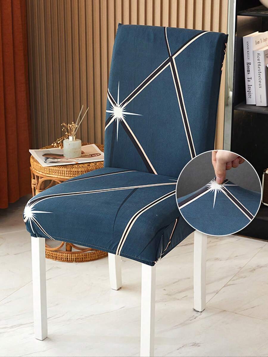 1 cái/2 cái Hiện đại & Cổ điển In Bao ghế , Phòng bếp , Phòng ngủ , Phòng khách Cái bao ghế Chống bụi Polyester Bông vải thun Có thể điều chỉnh Nhà  Đồ trang trí - Màu xanh hải quân - Xem 1