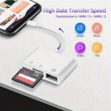 3-in-1 SD-Kartenleser OTG-Adapter 2.0/3.0 Anschluss kompatibel mit MacBook Pro Laptop PC Kamera Handye