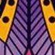 Mandala Ornamental Roxo Laranja