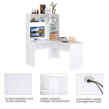 Desk And Drawer Storage - White - View 6