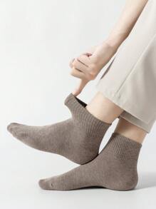 5 đôi tất cổ ngắn cotton trơn màu cho nam, thoáng khí, chống trượt, thoải mái cho mùa xuân, hè và thu - Nhiều màu - Xem 4