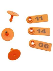 30pcs Yellow Sheep Ear Tags With Numbers No.01-30, Livestock Ear Marking Identification Tags Pig Copper Ear Rings Animal Marking Tool In 4 Colors - Yellow - View 5