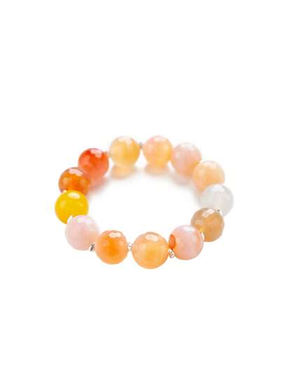VE 1 pieza Pulsera de cuentas de ágata de color natural. Pulsera de ágata de dopamina, colorida y brillante, que simboliza una felicidad abundante y una vitalidad sin fin. Usarla es como infundir energía alegre, manteniendo constantemente un estado de ánimo alegre e iluminando cada momento de la vida, mostrando un y elegancia únicos. El color de la piedra natural se asigna al azar.