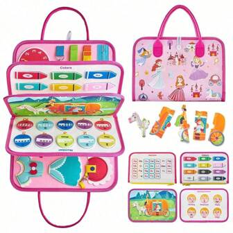 1 PIEZA Tablero de actividades para niños pequeños, juguetes de viaje tranquilos, libro sensorial, juguetes Montessori para actividades de niños pequeños, juguetes educativos para niñas y niños de 3 a 6 años, regalo, [regalo de Navidad]