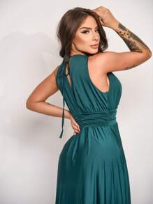 Women Dresses - Dark Green - View 3