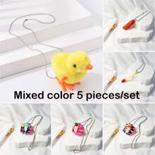 1pc Unique And Exaggerated Design Necklace, Best Friends/Couples Gift, Daily Outfit Accessory - Yellow - View 26