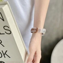 1pc Replacement Wristband Compatible With Xiaomi Mi Band 8/7, Made Of Transparent Dual Color Creative Design Silicone, Compatible With Mi Band 6/5 Or Nfc Edition 4/3, Unisex Accessories, Ins Style