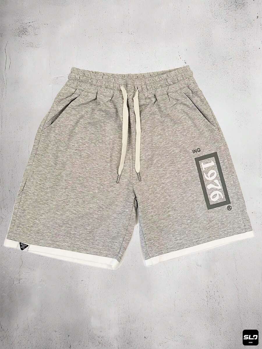 Bermuda em Algodão Leve e Confortável - Importada - Estilo e Conforto para Seu Dia a Dia! - Cinza - Visão 1