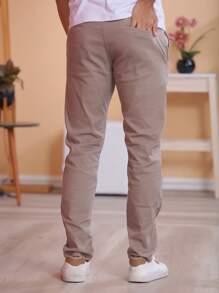 Men Jeans - 卡其色 - 查看 4