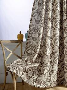 1片彩色印花半遮光窗簾 - 彩色 - 查看 4