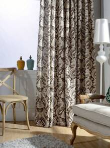 1片彩色印花半遮光窗簾 - 彩色 - 查看 1