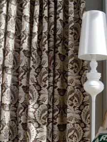 1片彩色印花半遮光窗簾 - 彩色 - 查看 3