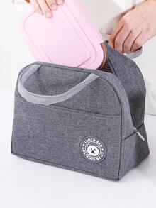 1pc Lunch Bag For Work, Student, Insulated Cooler Bag For Outdoor Picnic, With Ice Pack, Food Container Organizer - Blue - View 6