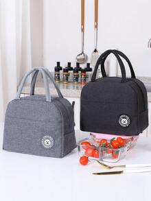 1pc Lunch Bag For Work, Student, Insulated Cooler Bag For Outdoor Picnic, With Ice Pack, Food Container Organizer - Blue - View 4