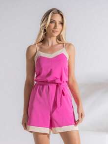 Women Jumpsuits - Màu Hồng Tươi - Xem 3