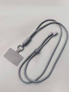 1pc Cellphone Lanyard With Adjustable Length And Shoulder Strap, Extensible - Grey - View 4
