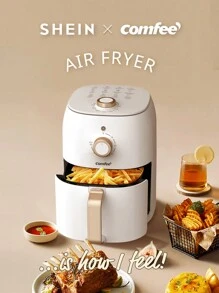 Comfee' Nồi chiên không dầu Comfee 3QT, Nồi nấu đa năng 4 trong 1, Nướng, Quay, Hâm nóng, Pizza 6 inch, Gà 2 pound, Khoai tây chiên 10 ounce, Phù hợp cho 1-3 người, Chống dính, Màu trắng - trắng - Xem 1