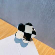 Vuốt tóc họa tiết hoa thời trang với họa tiết hoa và kẻ sọc, Kẹp tóc cổ điển với tay cầm thiết kế đơn giản, Kẹp tóc cho nữ dễ thương - Nhiều màu - Xem 17