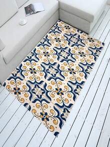 1 Miếng Flannel Phòng khách Thảm trải sàn Người Mỹ Retro In Thảm cửa Không trượt Tấm lót - Nhiều màu - Xem 8